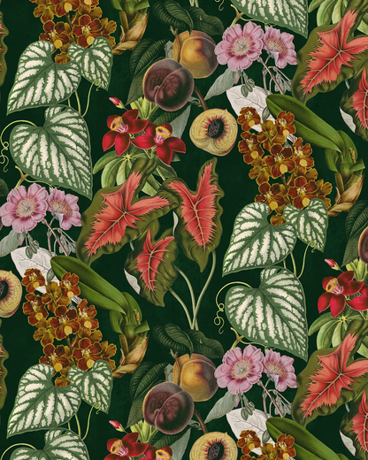 Cali Tropicale Wallpaper, dark green - Tampa Home & Garden Store