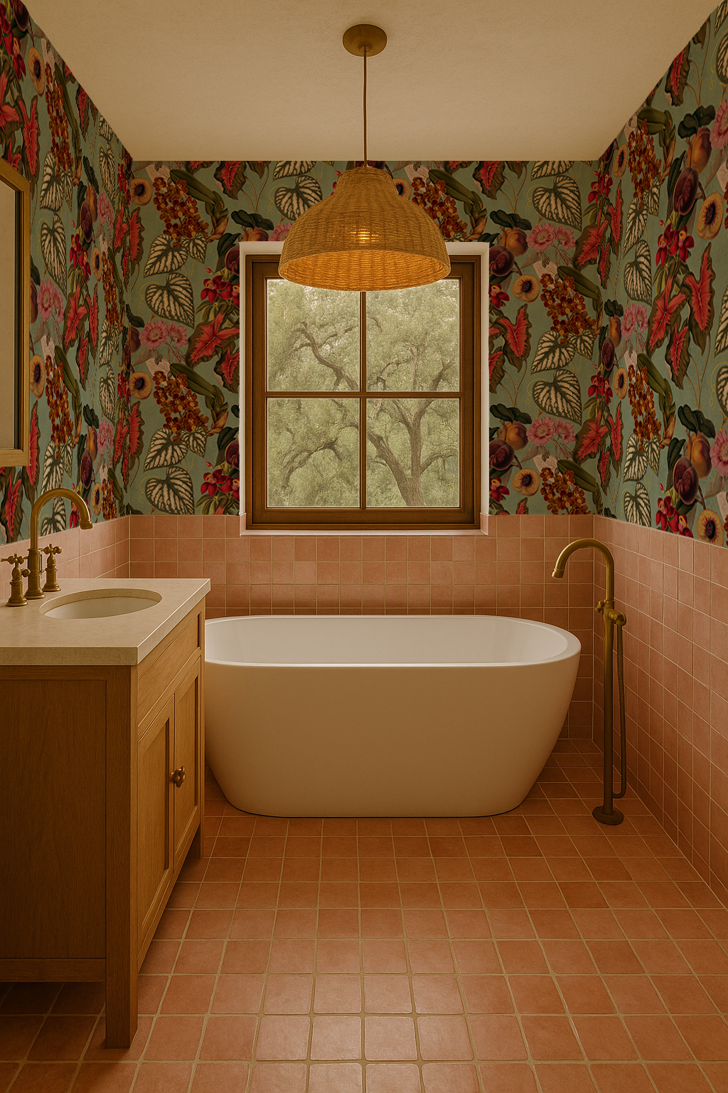 Cali Tropicale Wallpaper, mint - Tampa Home & Garden Store