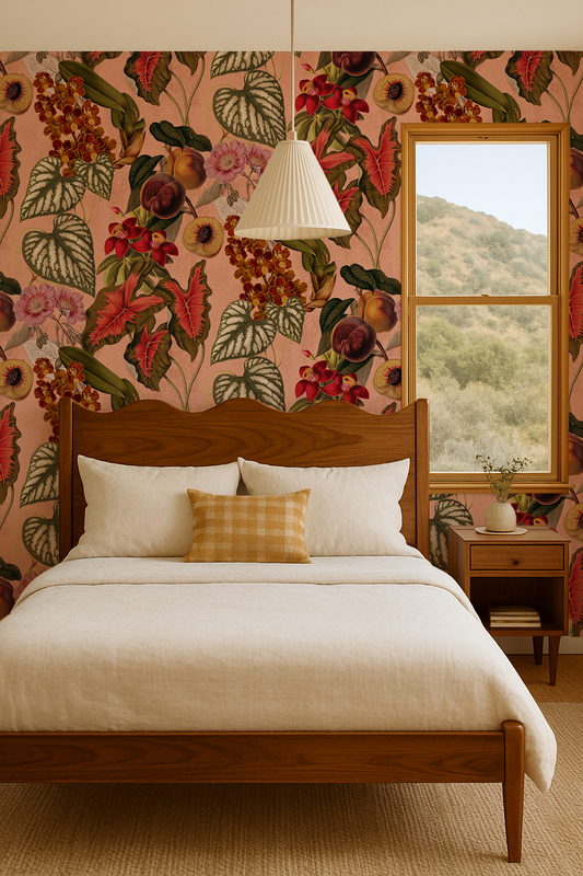 Cali Tropicale Wallpaper, peach - Tampa Home & Garden Store