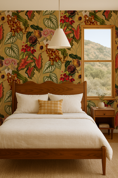 Cali Tropicale Wallpaper, yellow - Tampa Home & Garden Store