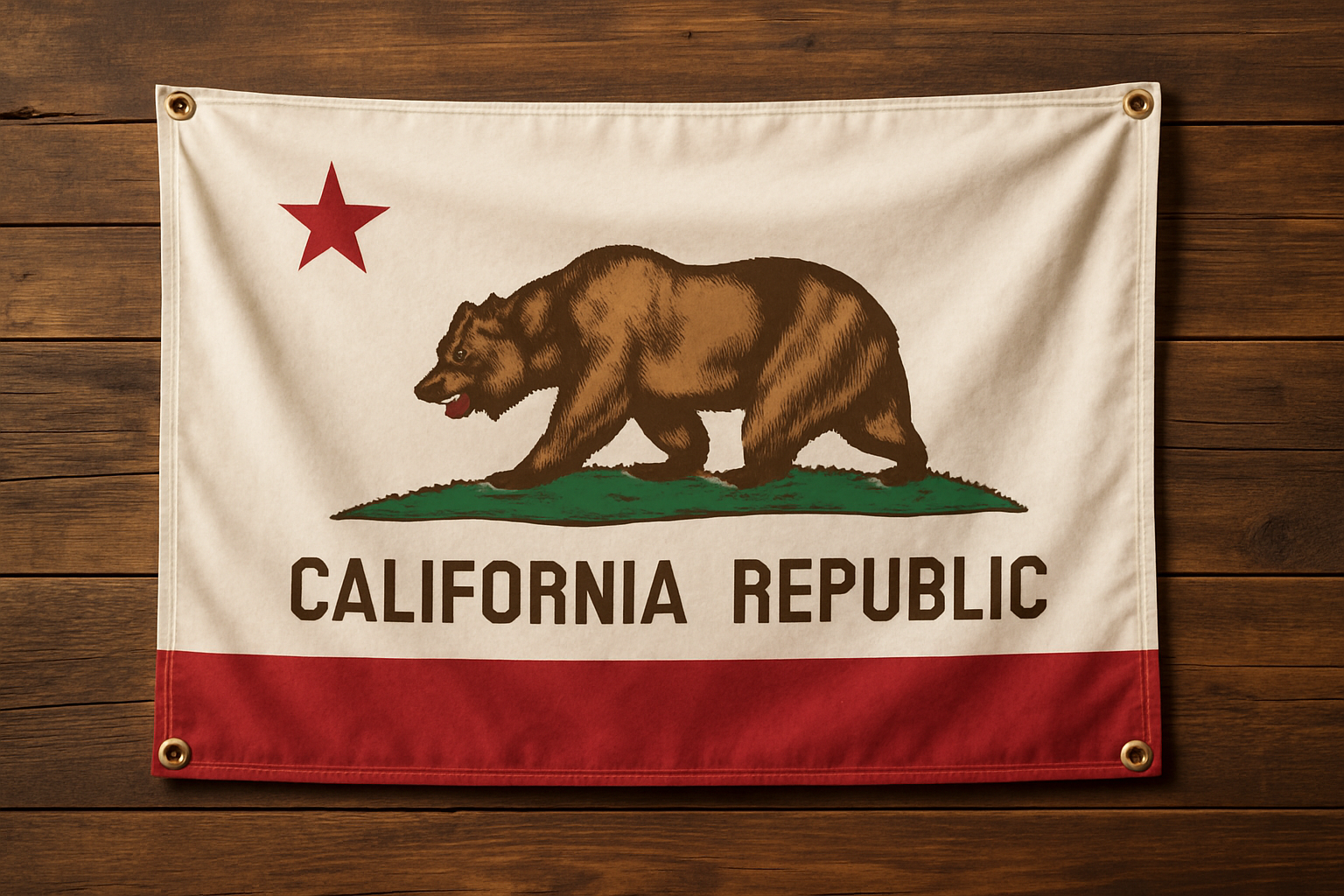 California Flag With Grommets Along with Edges for Wall Hanging - Tampa Home & Garden Store