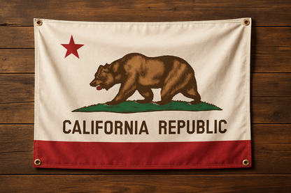 California Flag With Grommets Along with Edges for Wall Hanging - Tampa Home & Garden Store