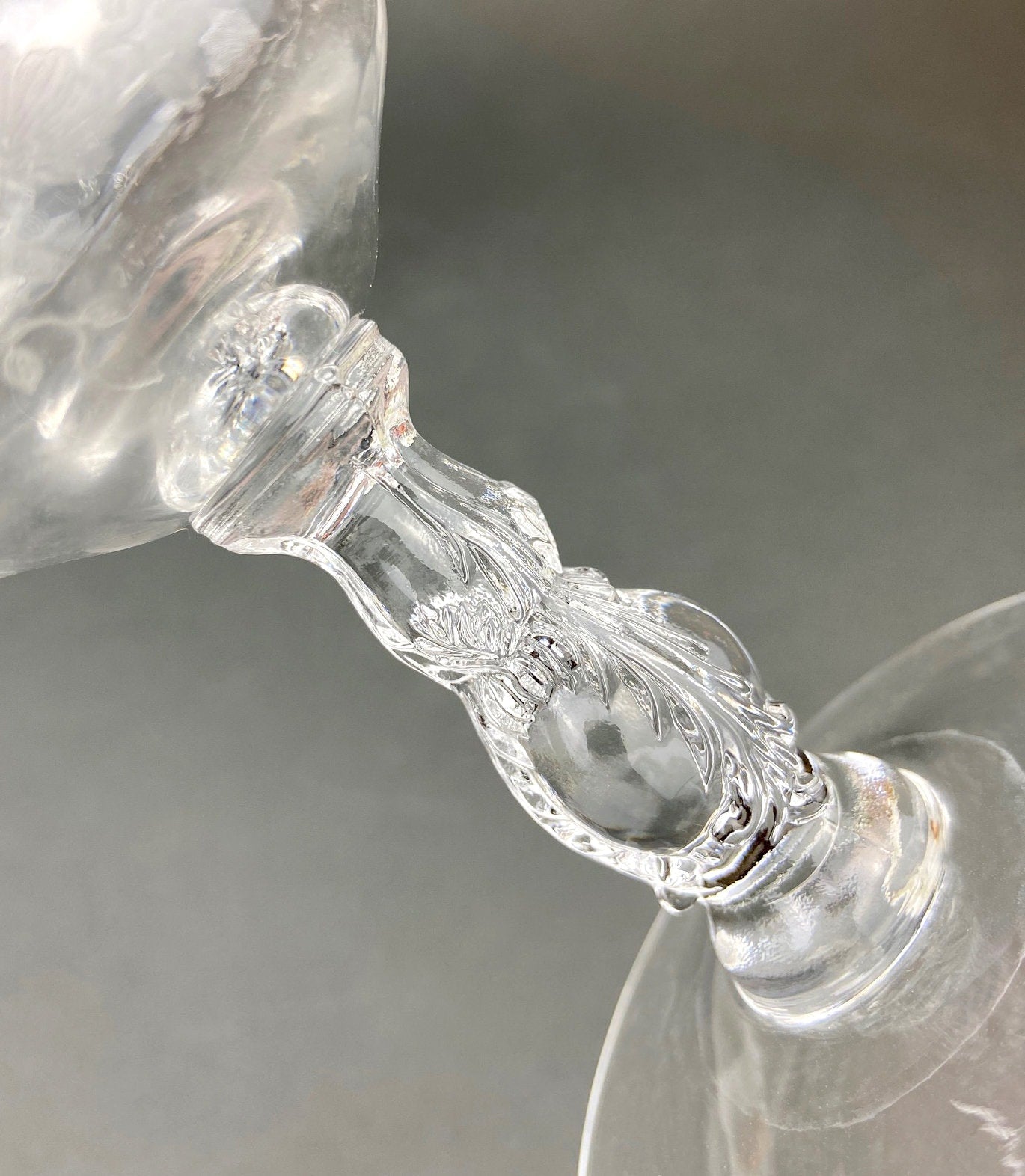 Cambridge Chantilly Low Sherbet Wine Glasses. Set of Nine Champagne Stemware. Vintage Collectible Glasses. - Tampa Home & Garden Store