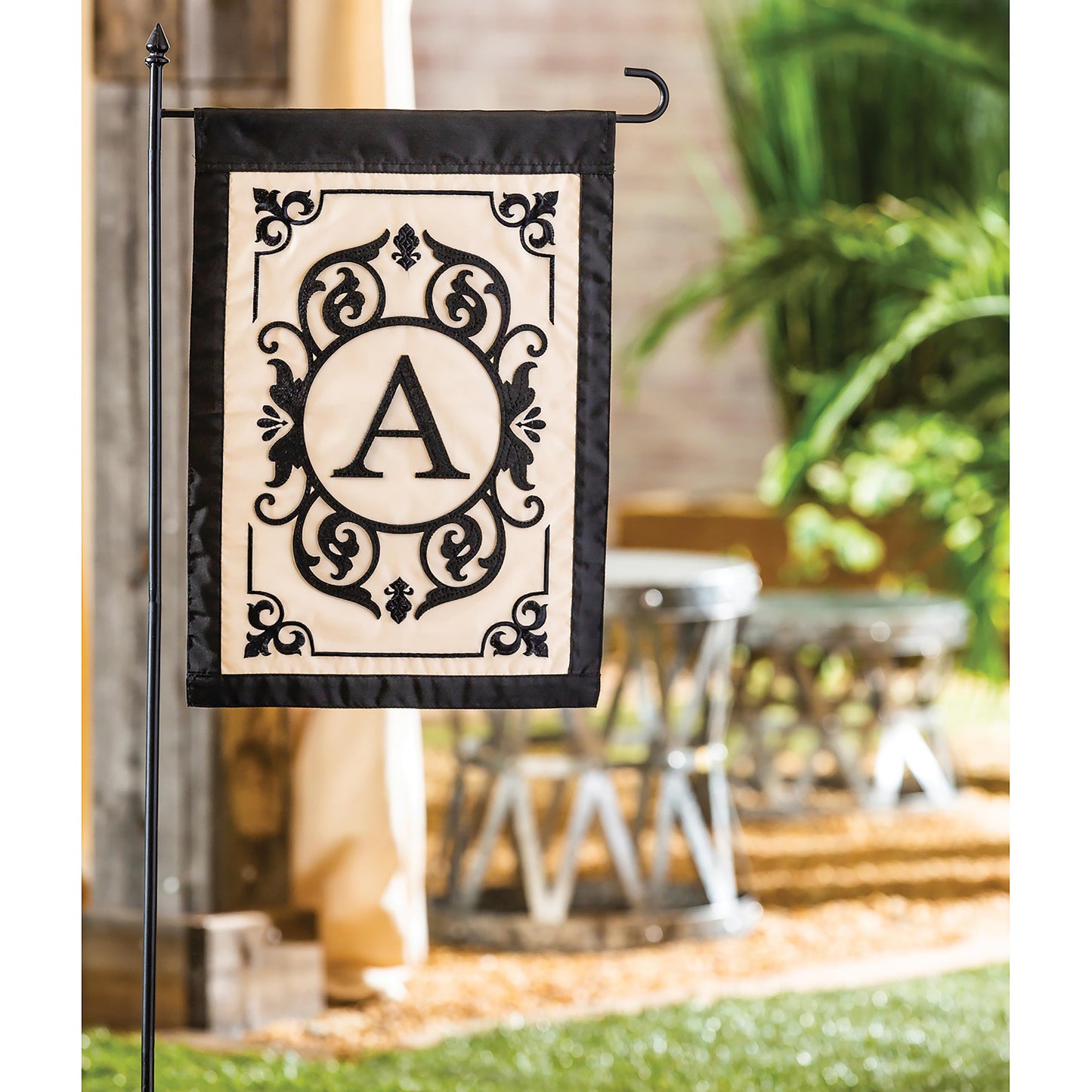 Cambridge Monogram Garden Applique Flag, Letter A - Tampa Home & Garden Store