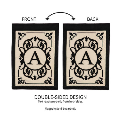 Cambridge Monogram Garden Applique Flag, Letter A - Tampa Home & Garden Store