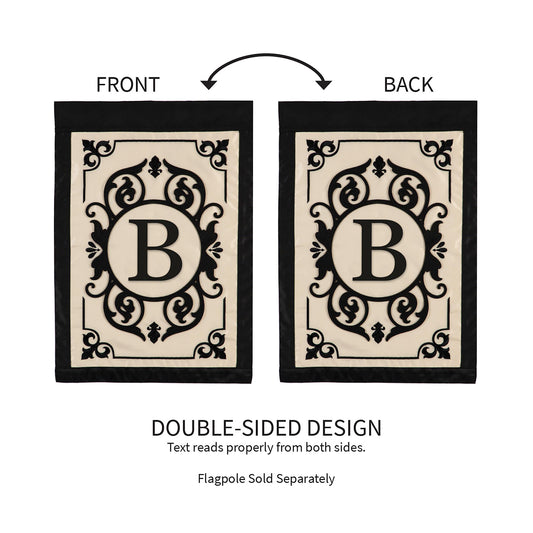 Cambridge Monogram Garden Applique Flag, Letter B - Tampa Home & Garden Store