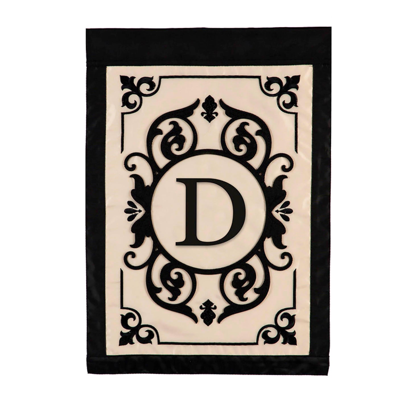 Cambridge Monogram Garden Applique Flag, Letter D - Tampa Home & Garden Store