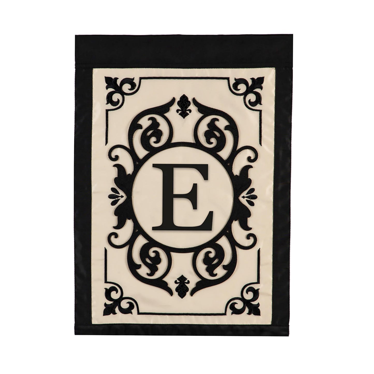 Cambridge Monogram Garden Applique Flag, Letter E - Tampa Home & Garden Store