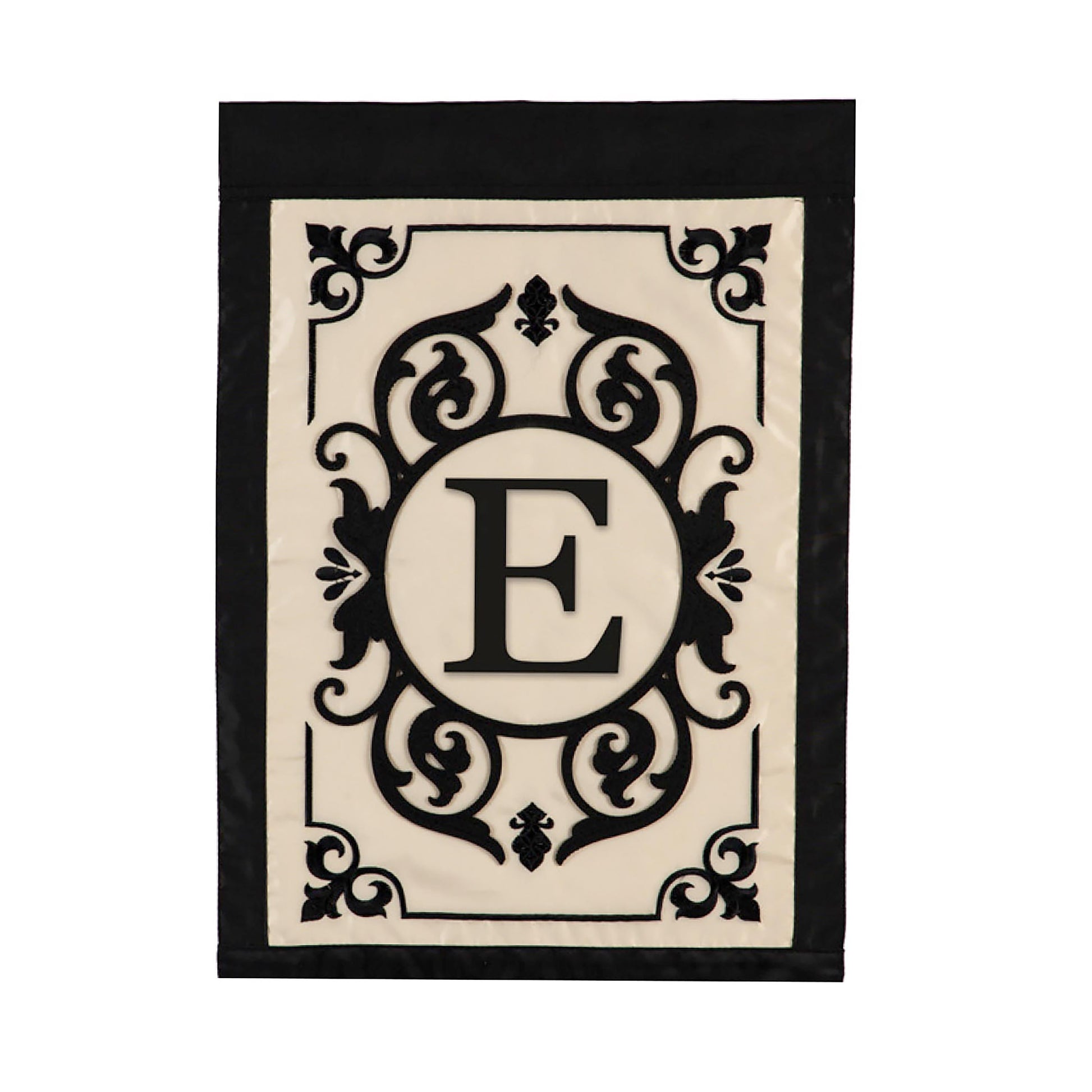 Cambridge Monogram Garden Applique Flag, Letter E - Tampa Home & Garden Store