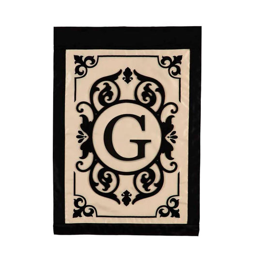 Cambridge Monogram Garden Applique Flag, Letter G - Tampa Home & Garden Store