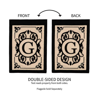 Cambridge Monogram Garden Applique Flag, Letter G - Tampa Home & Garden Store