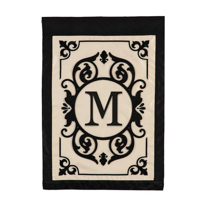 Cambridge Monogram Garden Applique Flag, Letter M - Tampa Home & Garden Store