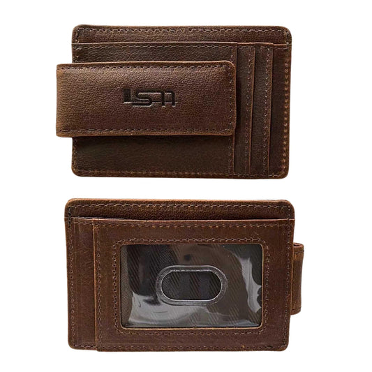 Cambridge Full-Grain Leather Magnetic Money Clip Wallet – Slim RFID Front Pocket Design