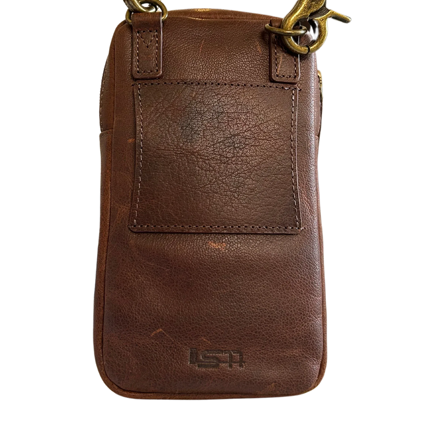 Cambridge Full-Grain Leather Crossbody Phone Bag
