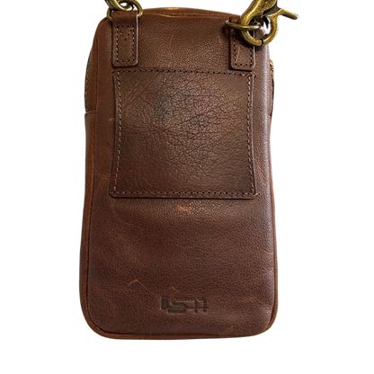 Cambridge Full-Grain Leather Crossbody Phone Bag