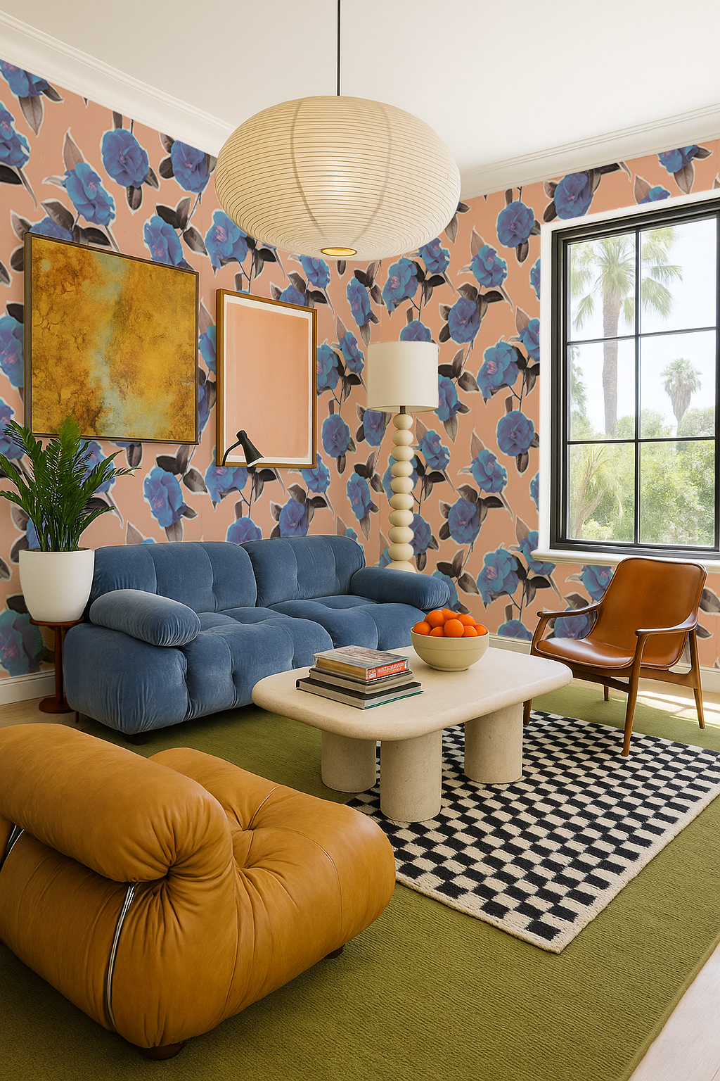 Camellia Wallpaper, cotton candy - Tampa Home & Garden Store