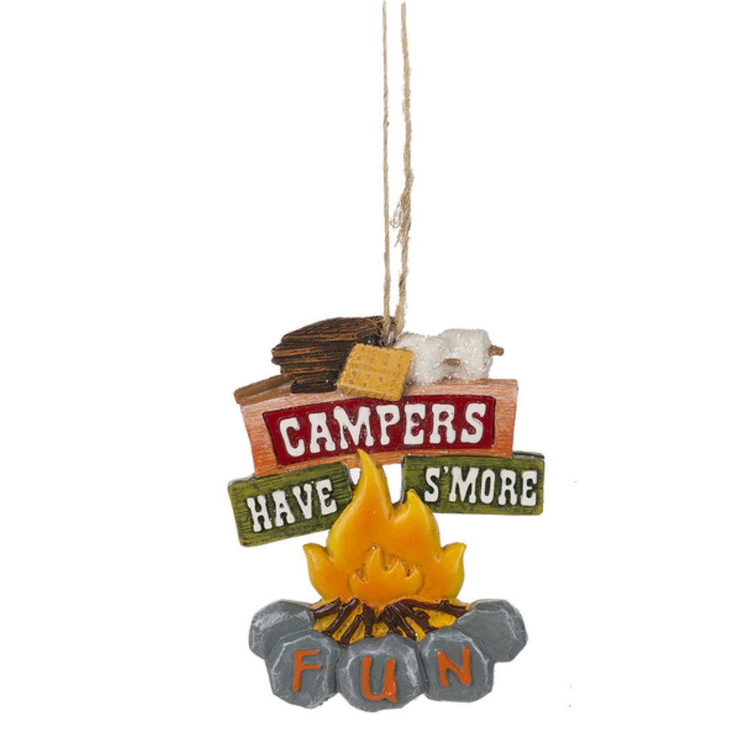 Campers Have S'more Fun Campfire Ornament. - Tampa Home & Garden Store