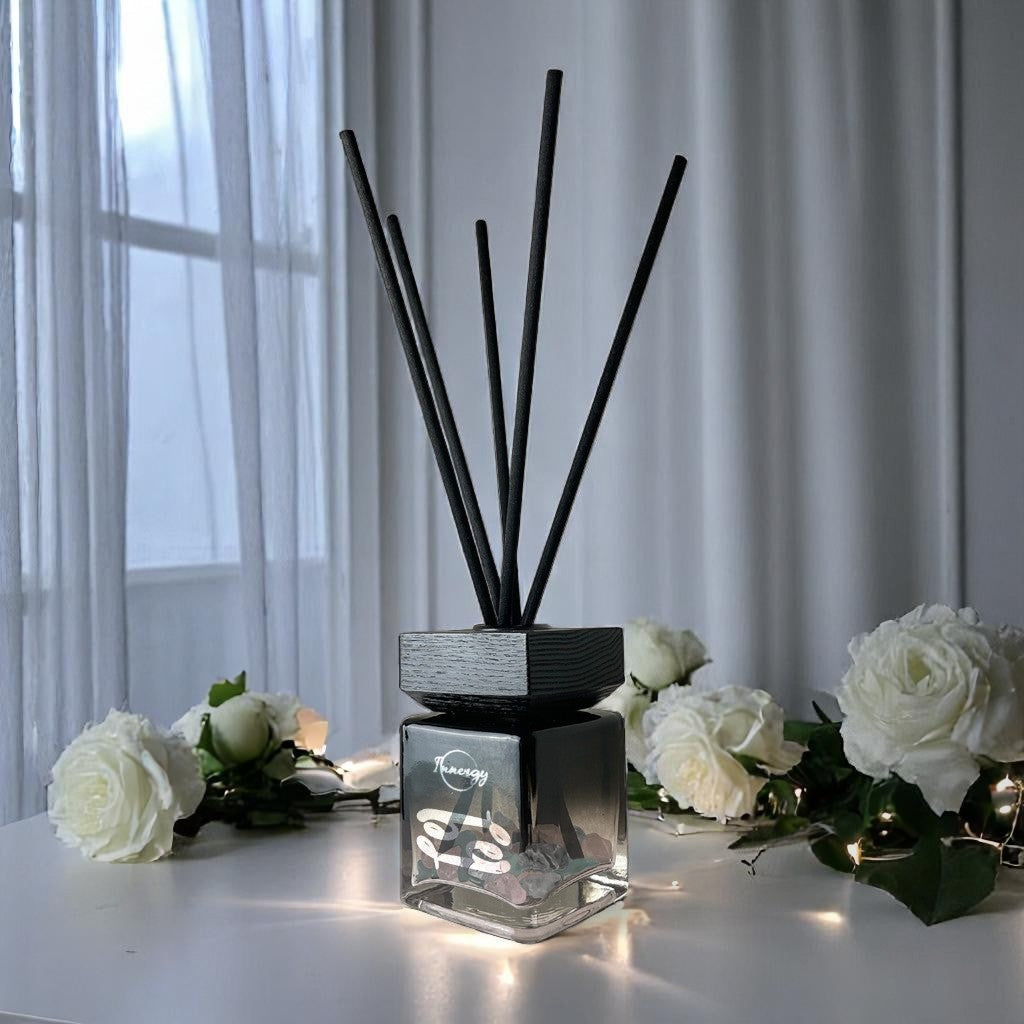 Cancer Zodiac Crystal-Enhanced Reed Oil Diffuser, Moonlight Garden Scent, 100ml - Tampa Home & Garden Store
