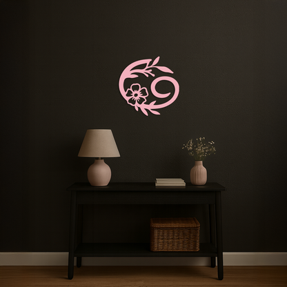 Cancer Zodiac Symbol Metal Wall Art – Floral Astrology Home Decor - KAFGP078 - Tampa Home & Garden Store