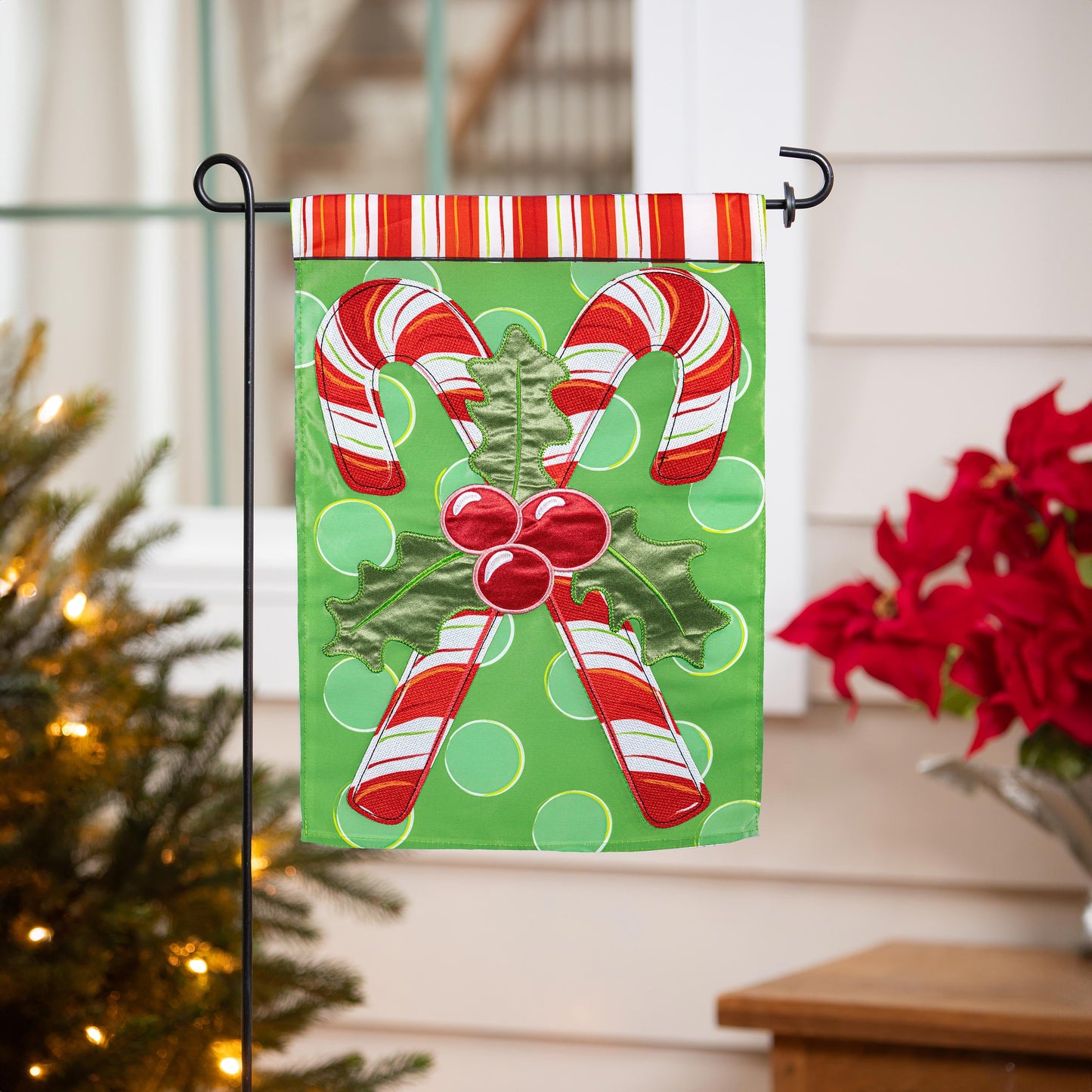 Candy Cane Christmas Applique Garden Flag - Tampa Home & Garden Store