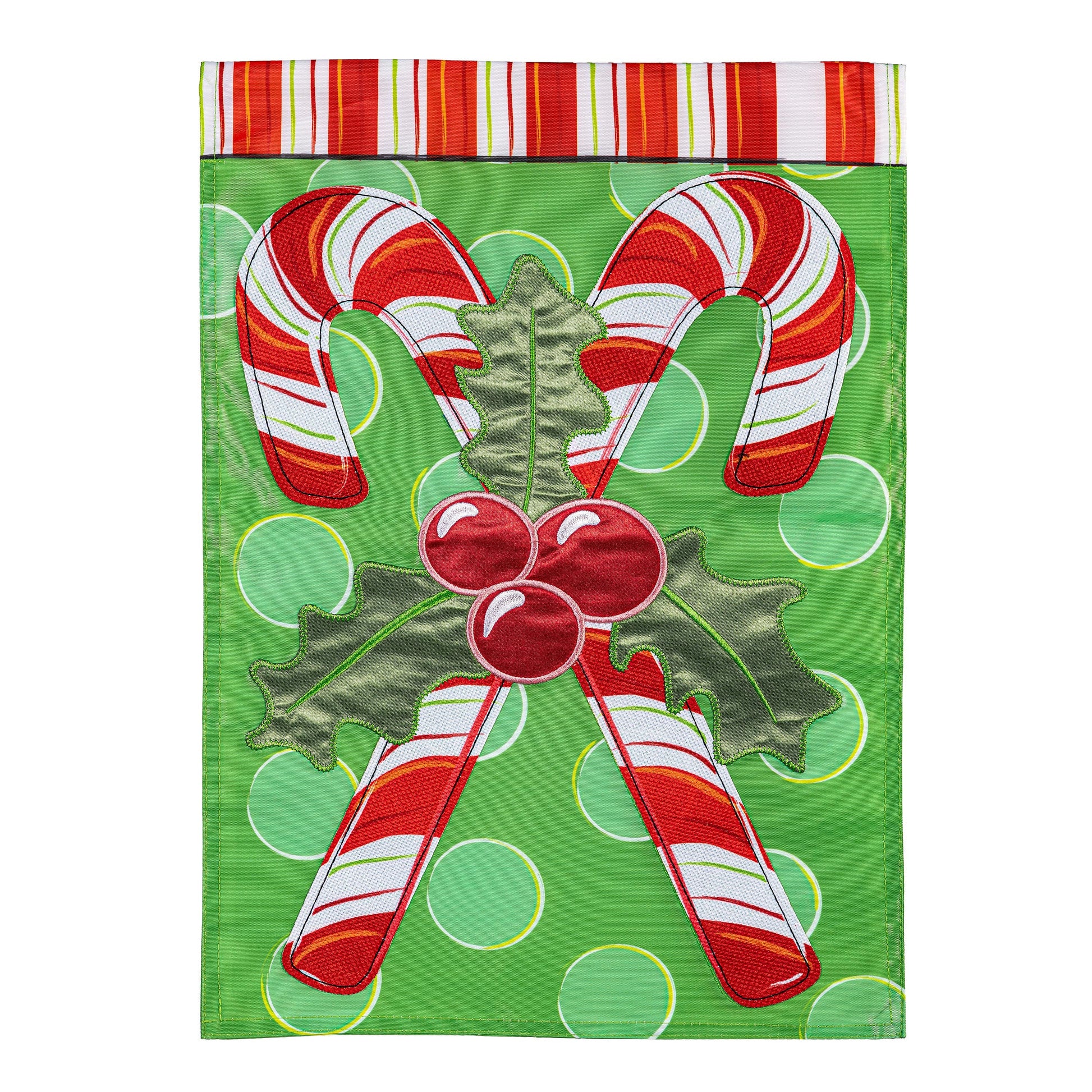 Candy Cane Christmas Applique Garden Flag - Tampa Home & Garden Store