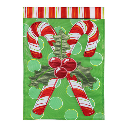 Candy Cane Christmas Applique Garden Flag - Tampa Home & Garden Store