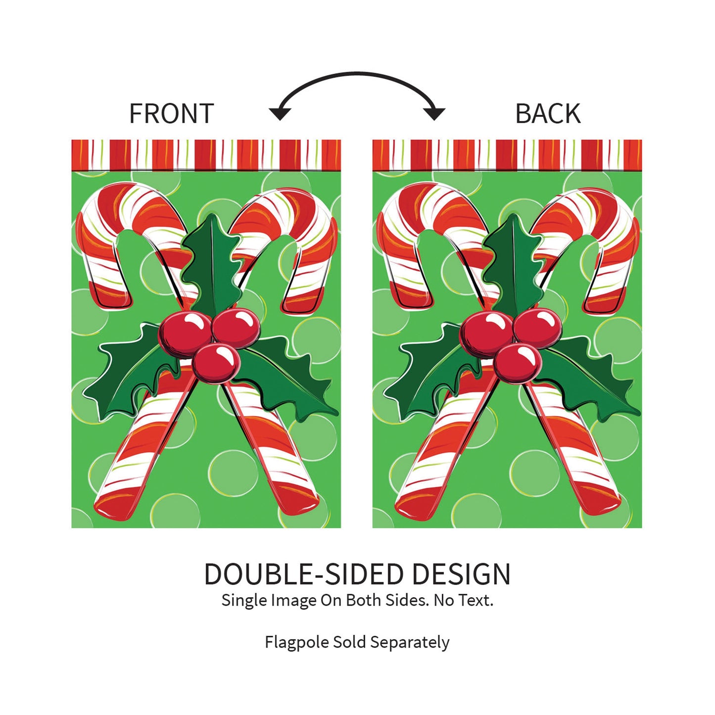Candy Cane Christmas Applique Garden Flag - Tampa Home & Garden Store