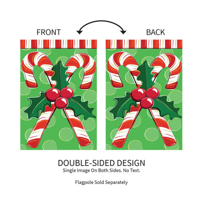 Candy Cane Christmas Applique Garden Flag - Tampa Home & Garden Store