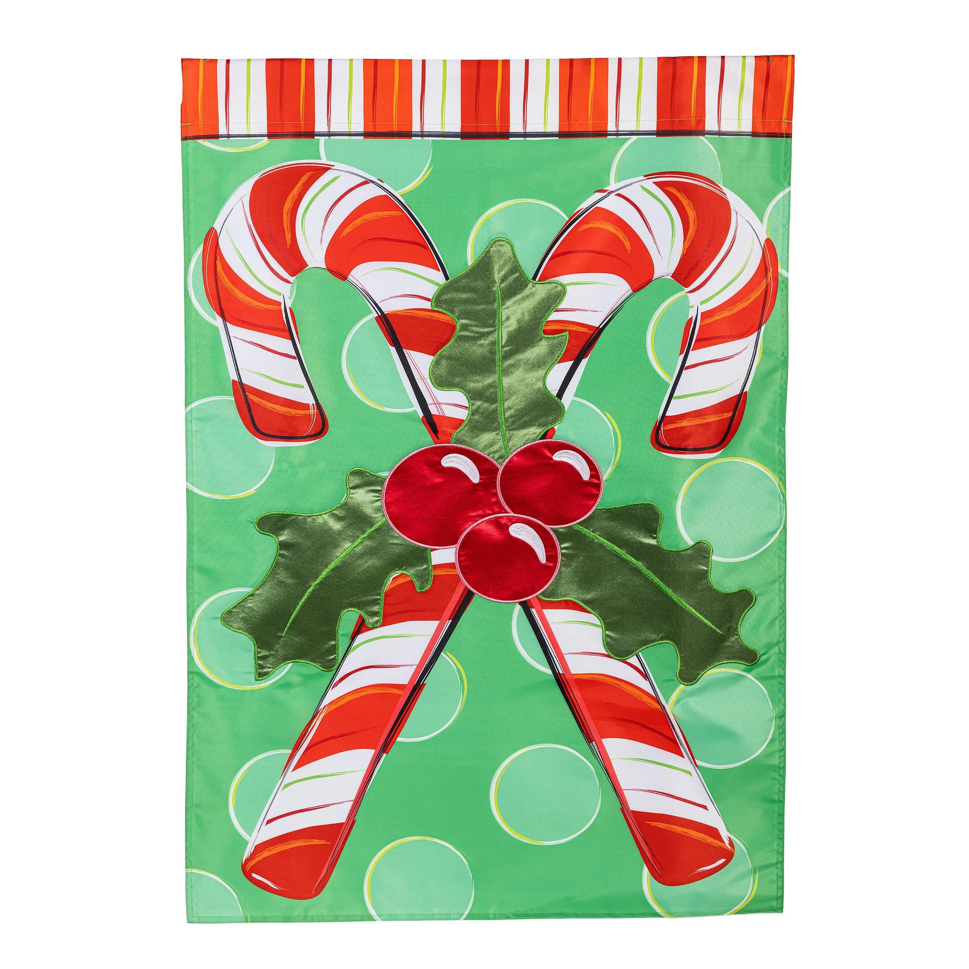 Candy Cane Christmas Applique House Flag - Tampa Home & Garden Store
