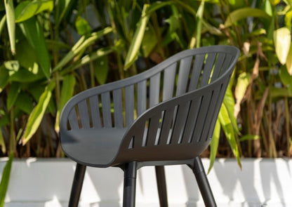 Nassau resin and aluminum outdoor chair dark gray LifestyleGarden US on Tampa Home & Garden Store