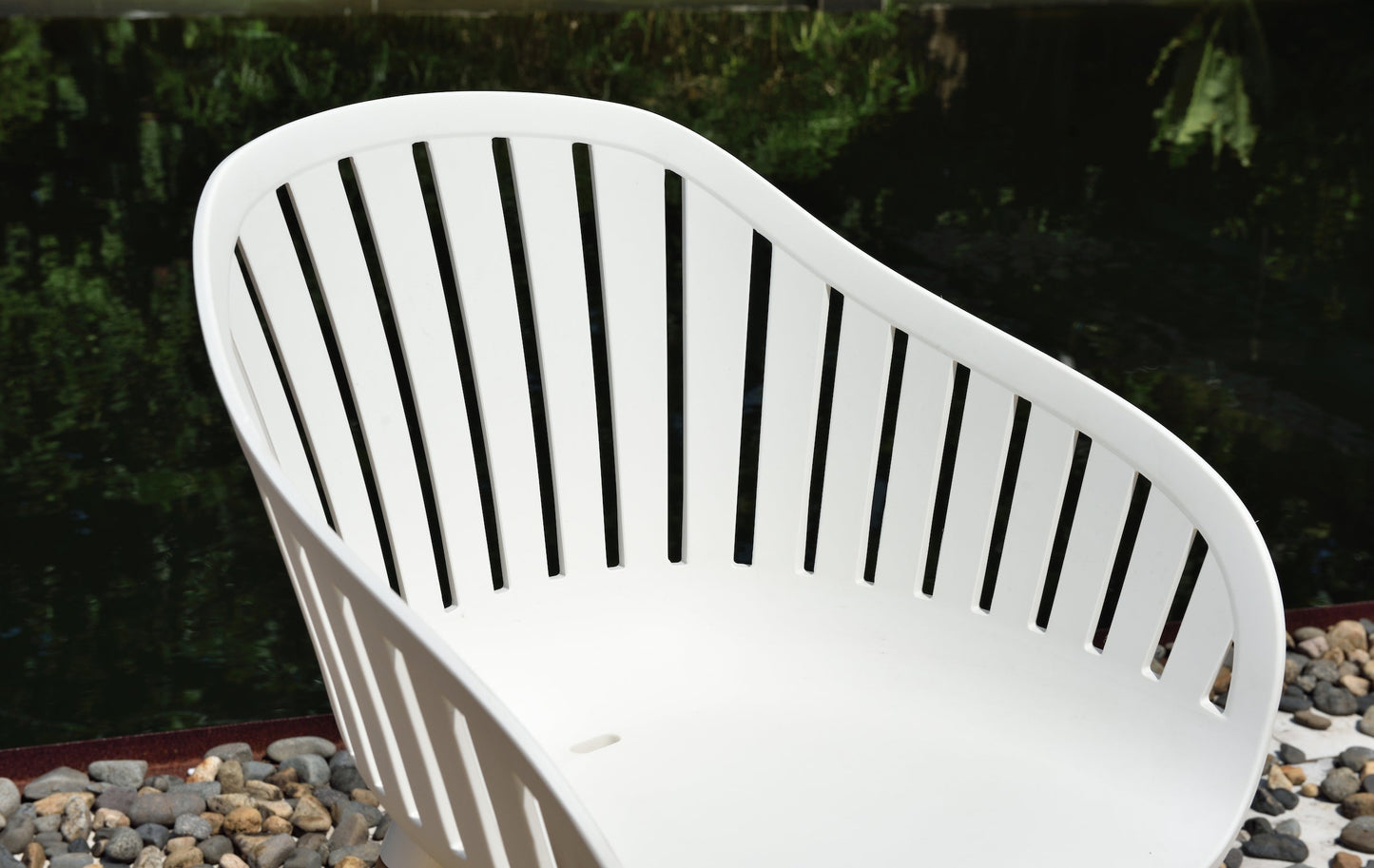 Nassau Resin and Aluminum Chairs - 4 Piece outdoor chairs in white, LifestyleGarden US on Tampa Home & Garden Store