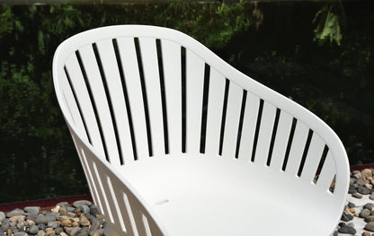 Nassau Resin and Aluminum Chairs - 4 Piece outdoor chairs in white, LifestyleGarden US on Tampa Home & Garden Store