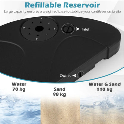 Cantilever Umbrella Base Water and Sand Fillable