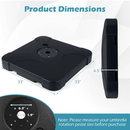 Cantilever Umbrella Base Water and Sand Fillable