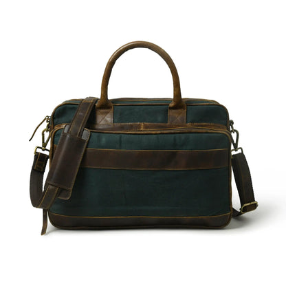 Canvas Green Briefcase - Tampa Home & Garden Store