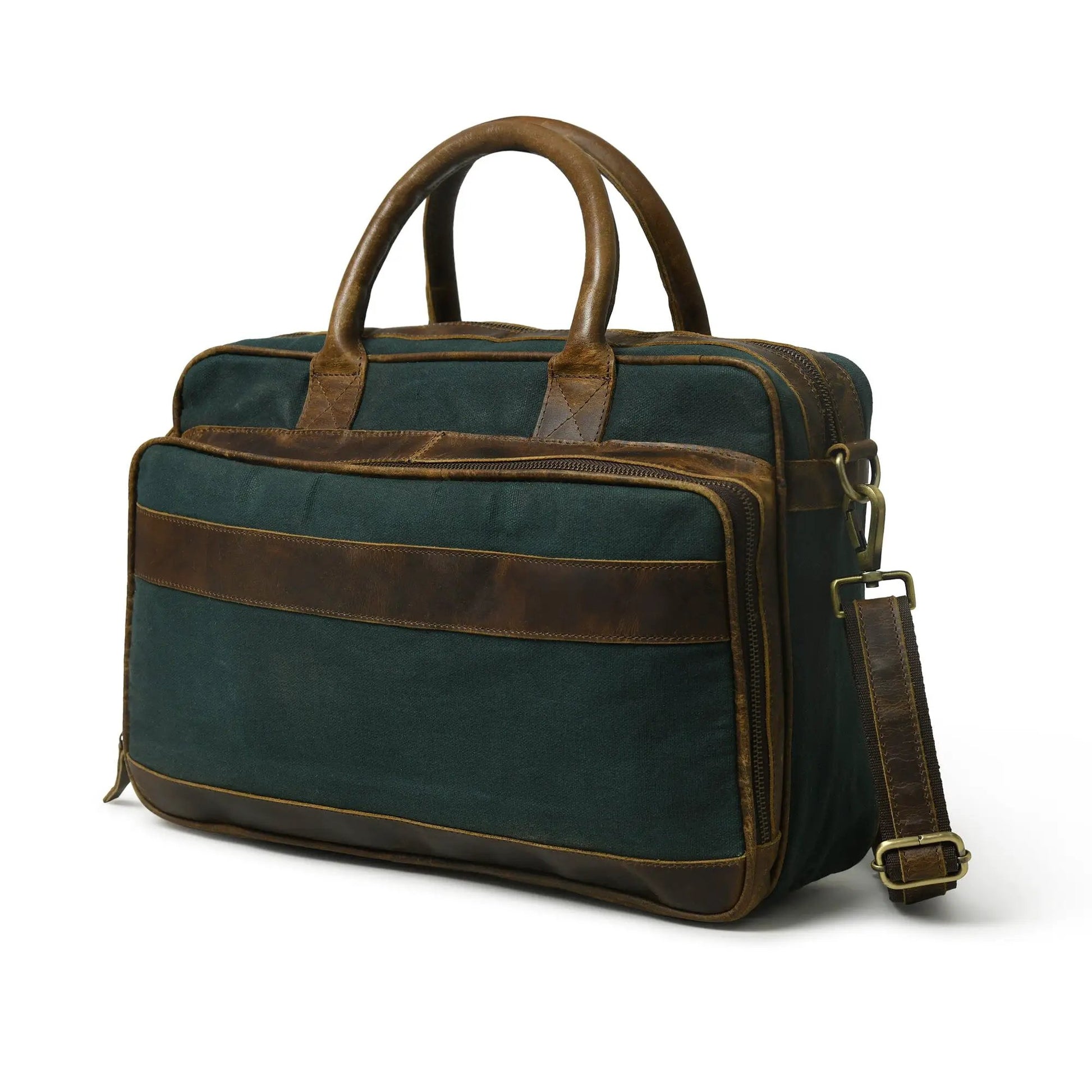 Canvas Green Briefcase - Tampa Home & Garden Store