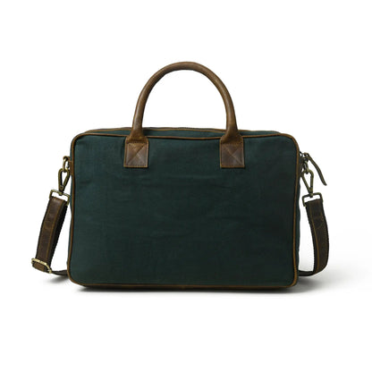 Canvas Green Briefcase - Tampa Home & Garden Store