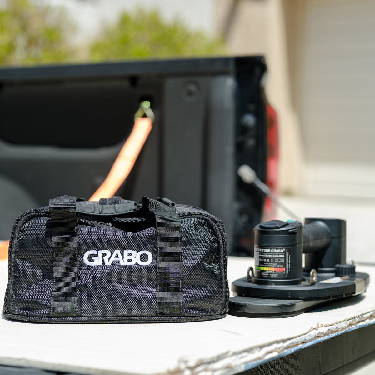 GRABO Canvas Carry Bag black canvas tool bag with sturdy handles GRABO logo on Tampa Home & Garden Store