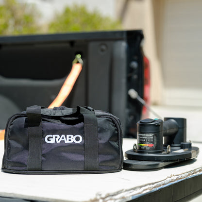 GRABO Canvas Carry Bag black canvas tool bag with sturdy handles GRABO logo on Tampa Home & Garden Store