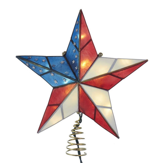 Capiz American Flag Inspired Star Treetop - Tampa Home & Garden Store