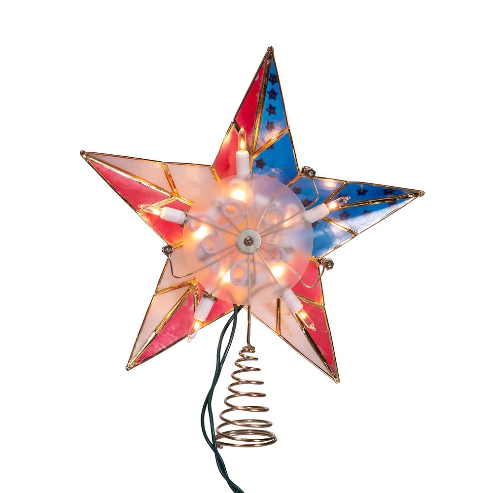 Capiz American Flag Inspired Star Treetop - Tampa Home & Garden Store