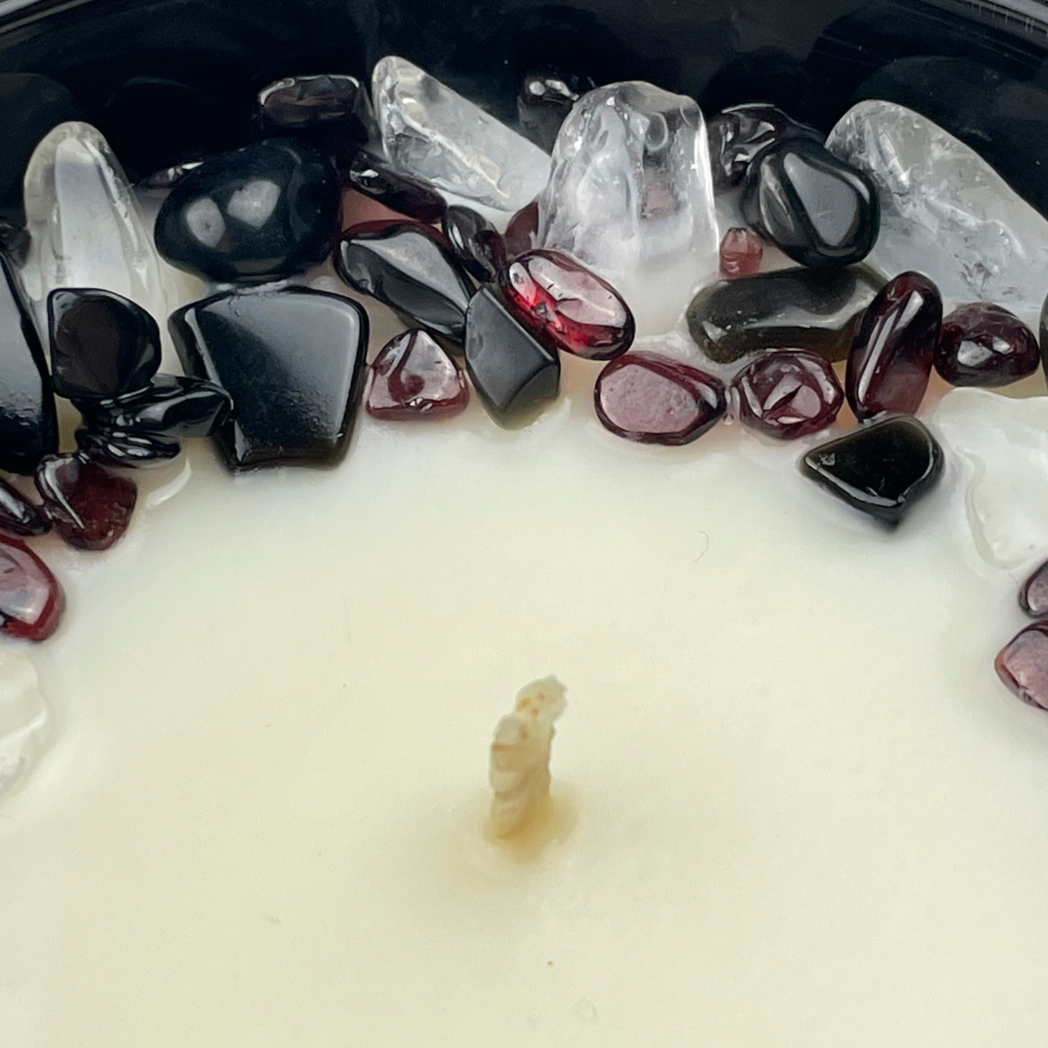 Capricornus Zodiac Crystal Candle with Garnet, Black Obsidian and Crystal Quartz | Coconut-Soy Wax Candle, 9oz - Tampa Home & Garden Store