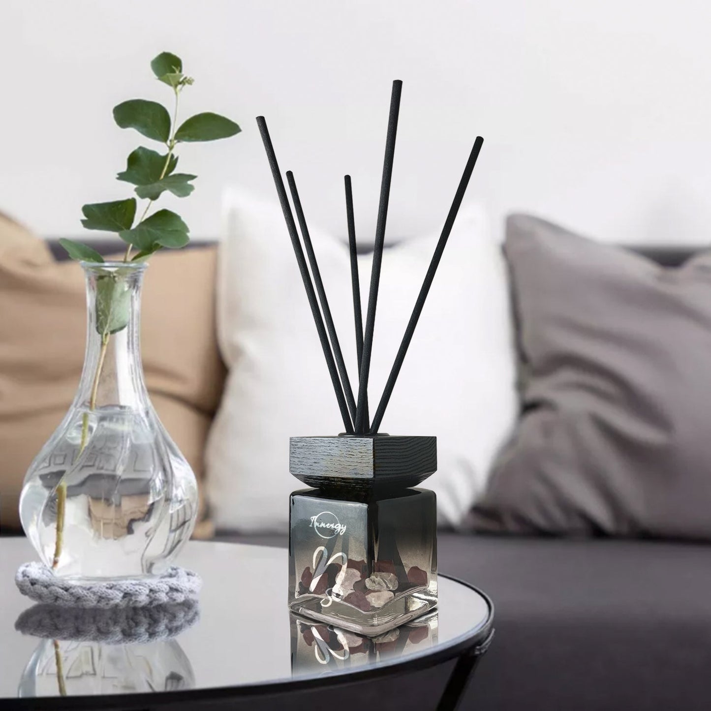Capricornus Zodiac Crystal-Enhanced Reed Oil Diffuser, Mountain Air Scent, 100ml - Tampa Home & Garden Store