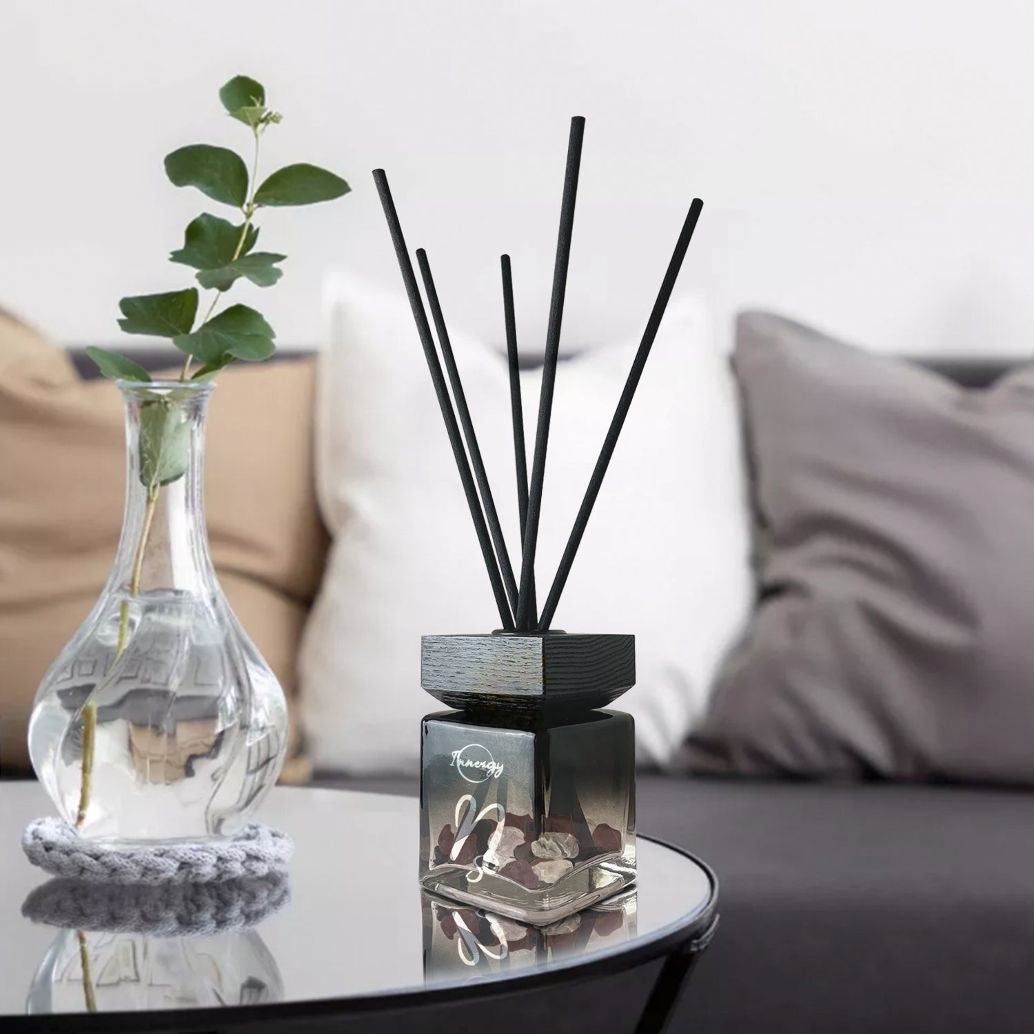 Capricornus Zodiac Crystal-Enhanced Reed Oil Diffuser, Mountain Air Scent, 100ml - Tampa Home & Garden Store