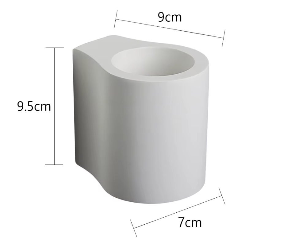 White LED Gypsum Up-Down Sconce wall light with curved cylindrical body Decorbites on Tampa Home & Garden Store