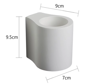 White LED Gypsum Up-Down Sconce wall light with curved cylindrical body Decorbites on Tampa Home & Garden Store