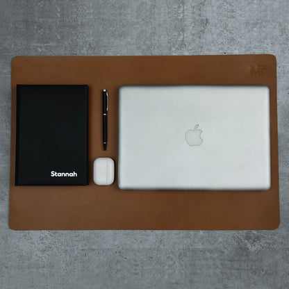 Caramel Luxe Leather Desk Mat + Mouse Pad - Tampa Home & Garden Store