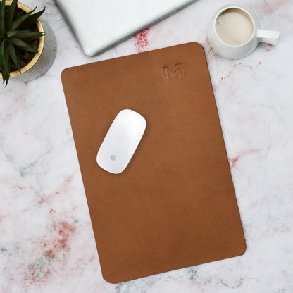 Caramel Luxe Leather Desk Mat + Mouse Pad - Tampa Home & Garden Store