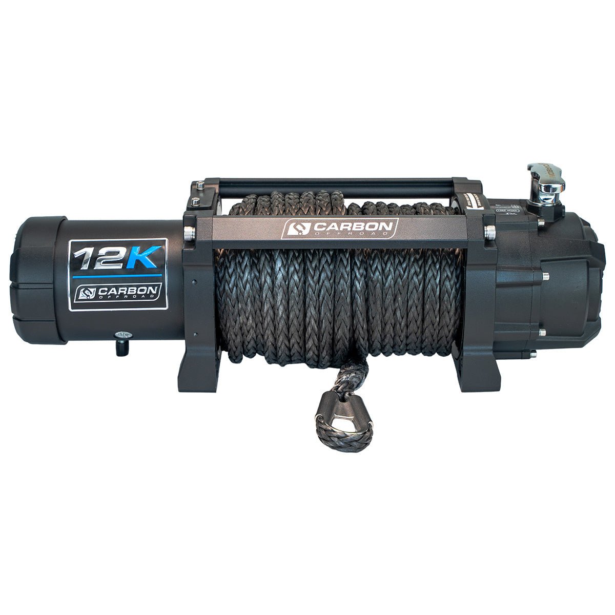 Carbon 12K electric winch with black rope, 12000 lb capacity, V3X Carbon Offroad USA on Tampa Home & Garden Store