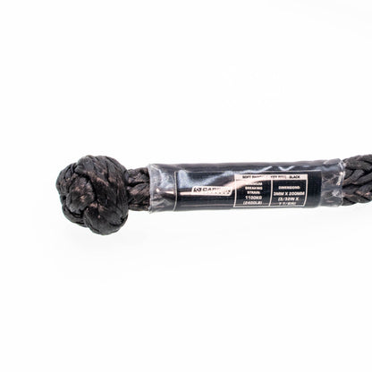Soft Shackle Keyring 1.1 Ton black braided rope Carbon Offroad USA on Tampa Home & Garden Store